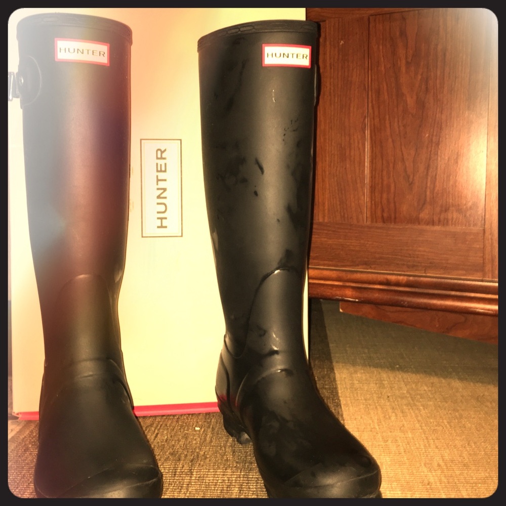 Original Hunter Boots Black Size 7